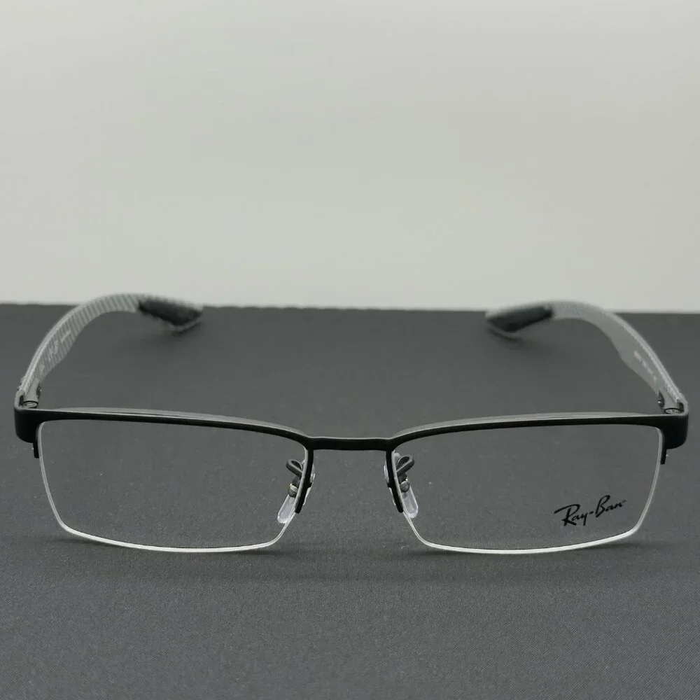 Ray Ban Rx Tech Series Eyeglasses RB8413 2504 Polished Carbon Fiber 54-17-145 - Picture 2 of 13
